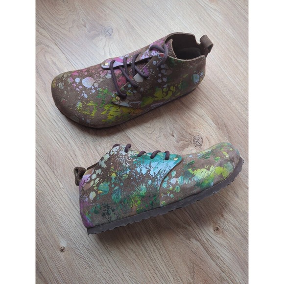 Birkenstock Shoes - Birkenstock Dundee Chukka Paint Splatter Flower Crush RARE